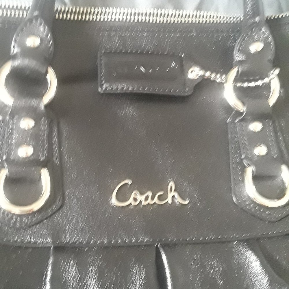 Black Leather Coach Purse